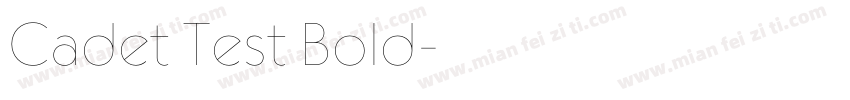 Cadet Test Bold字体转换